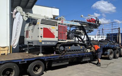 Directors Nikki and Brett of Cairns-based geotechnical and slope stabilization specialists have invested in their first Comacchio Drilling Hi-Tech rig as they take possession of their MC 12